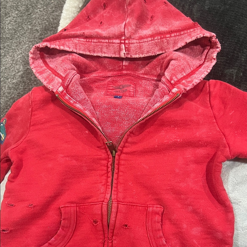 BUTTER LONDON Red Kids Jacket with Hood